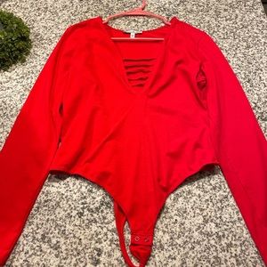 EXPRESS red body suit